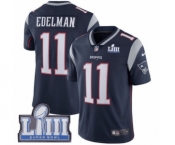 Men's Nike New England Patriots #11 Julian Edelman Navy Blue Team Color Vapor Untouchable Limited Player Super Bowl LIII Bound NFL Jersey