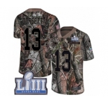 Men's Nike New England Patriots #13 Phillip Dorsett Camo Rush Realtree Limited Super Bowl LIII Bound NFL Jersey