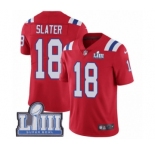 Men's Nike New England Patriots #18 Matthew Slater Red Alternate Vapor Untouchable Limited Player Super Bowl LIII Bound NFL Jersey