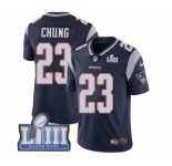 Men's Nike New England Patriots #23 Patrick Chung Navy Blue Team Color Vapor Untouchable Limited Player Super Bowl LIII Bound NFL Jersey