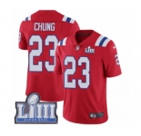 Men's Nike New England Patriots #23 Patrick Chung Red Alternate Vapor Untouchable Limited Player Super Bowl LIII Bound NFL Jersey