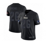 Men's Nike New England Patriots #26 Sony Michel Limited Black Rush Impact NFL Jersey