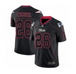 Men's Nike New England Patriots #26 Sony Michel Limited Lights Out Black Rush NFL Jersey