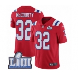 Men's Nike New England Patriots #32 Devin McCourty Red Alternate Vapor Untouchable Limited Player Super Bowl LIII Bound NFL Jersey
