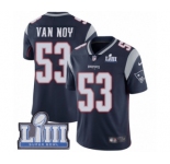 Men's Nike New England Patriots #53 Kyle Van Noy Navy Blue Team Color Vapor Untouchable Limited Player Super Bowl LIII Bound NFL Jersey