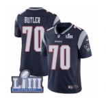 Men's Nike New England Patriots #70 Adam Butler Navy Blue Team Color Vapor Untouchable Limited Player Super Bowl LIII Bound NFL Jersey
