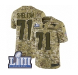 Men's Nike New England Patriots #71 Danny Shelton Limited Camo 2018 Salute to Service Super Bowl LIII Bound NFL Jersey