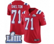 Men's Nike New England Patriots #71 Danny Shelton Red Alternate Vapor Untouchable Limited Player Super Bowl LIII Bound NFL Jersey