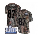 Men's Nike New England Patriots #87 Rob Gronkowski Camo Rush Realtree Limited Super Bowl LIII Bound NFL Jersey