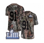 Men's Nike New England Patriots #91 Deatrich Wise Jr Camo Rush Realtree Limited Super Bowl LIII Bound NFL Jersey