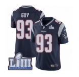 Men's Nike New England Patriots #93 Lawrence Guy Navy Blue Team Color Vapor Untouchable Limited Player Super Bowl LIII Bound NFL Jersey