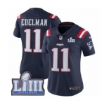 Women's Nike New England Patriots #11 Julian Edelman Limited Navy Blue Rush Vapor Untouchable Super Bowl LIII Bound NFL Jersey