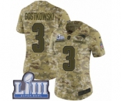 Women's Nike New England Patriots #3 Stephen Gostkowski Limited Camo 2018 Salute to Service Super Bowl LIII Bound NFL Jersey