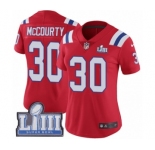 Women's Nike New England Patriots #30 Jason McCourty Red Alternate Vapor Untouchable Limited Player Super Bowl LIII Bound NFL Jersey