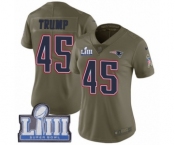 Women's Nike New England Patriots #45 Donald Trump Limited Olive 2017 Salute to Service Super Bowl LIII Bound NFL Jersey