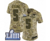 Women's Nike New England Patriots #5 Danny Etling Limited Camo 2018 Salute to Service Super Bowl LIII Bound NFL Jersey