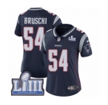 Women's Nike New England Patriots #54 Tedy Bruschi Navy Blue Team Color Vapor Untouchable Limited Player Super Bowl LIII Bound NFL Jersey