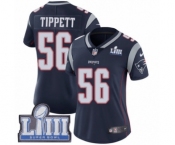 Women's Nike New England Patriots #56 Andre Tippett Navy Blue Team Color Vapor Untouchable Limited Player Super Bowl LIII Bound NFL Jersey