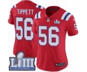 Women's Nike New England Patriots #56 Andre Tippett Red Alternate Vapor Untouchable Limited Player Super Bowl LIII Bound NFL Jersey
