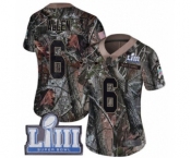 Women's Nike New England Patriots #6 Ryan Allen Camo Rush Realtree Limited Super Bowl LIII Bound NFL Jersey