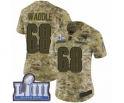 Women's Nike New England Patriots #68 LaAdrian Waddle Limited Camo 2018 Salute to Service Super Bowl LIII Bound NFL Jersey