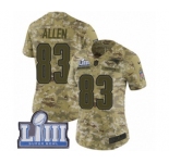 Women's Nike New England Patriots #83 Dwayne Allen Limited Camo 2018 Salute to Service Super Bowl LIII Bound NFL Jersey