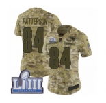 Women's Nike New England Patriots #84 Cordarrelle Patterson Limited Camo 2018 Salute to Service Super Bowl LIII Bound NFL Jersey