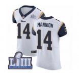 Men's Nike Los Angeles Rams #14 Sean Mannion White Vapor Untouchable Elite Player Super Bowl LIII Bound NFL Jersey