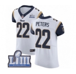 Men's Nike Los Angeles Rams #22 Marcus Peters White Vapor Untouchable Elite Player Super Bowl LIII Bound NFL Jersey