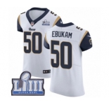 Men's Nike Los Angeles Rams #50 Samson Ebukam White Vapor Untouchable Elite Player Super Bowl LIII Bound NFL Jersey