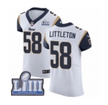 Men's Nike Los Angeles Rams #58 Cory Littleton White Vapor Untouchable Elite Player Super Bowl LIII Bound NFL Jersey