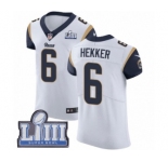 Men's Nike Los Angeles Rams #6 Johnny Hekker White Vapor Untouchable Elite Player Super Bowl LIII Bound NFL Jersey