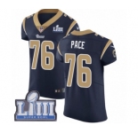Men's Nike Los Angeles Rams #76 Orlando Pace Navy Blue Team Color Vapor Untouchable Elite Player Super Bowl LIII Bound NFL Jersey