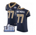 Men's Nike Los Angeles Rams #77 Andrew Whitworth Navy Blue Team Color Vapor Untouchable Elite Player Super Bowl LIII Bound NFL Jersey