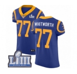Men's Nike Los Angeles Rams #77 Andrew Whitworth Royal Blue Alternate Vapor Untouchable Elite Player Super Bowl LIII Bound NFL Jersey