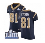 Men's Nike Los Angeles Rams #81 Gerald Everett Navy Blue Team Color Vapor Untouchable Elite Player Super Bowl LIII Bound NFL Jersey
