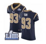 Men's Nike Los Angeles Rams #93 Ndamukong Suh Navy Blue Team Color Vapor Untouchable Elite Player Super Bowl LIII Bound NFL Jersey