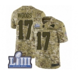 Men's Nike Los Angeles Rams #17 Robert Woods Limited Camo 2018 Salute to Service Super Bowl LIII Bound NFL Jersey