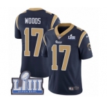 Men's Nike Los Angeles Rams #17 Robert Woods Navy Blue Team Color Vapor Untouchable Limited Player Super Bowl LIII Bound NFL Jersey