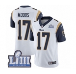 Men's Nike Los Angeles Rams #17 Robert Woods White Vapor Untouchable Limited Player Super Bowl LIII Bound NFL Jersey