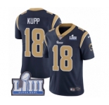Men's Nike Los Angeles Rams #18 Cooper Kupp Navy Blue Team Color Vapor Untouchable Limited Player Super Bowl LIII Bound NFL Jersey