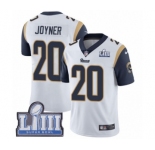 Men's Nike Los Angeles Rams #20 Lamarcus Joyner White Vapor Untouchable Limited Player Super Bowl LIII Bound NFL Jersey