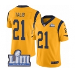 Men's Nike Los Angeles Rams #21 Aqib Talib Limited Gold Rush Vapor Untouchable Super Bowl LIII Bound NFL Jersey