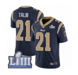Men's Nike Los Angeles Rams #21 Aqib Talib Navy Blue Team Color Vapor Untouchable Limited Player Super Bowl LIII Bound NFL Jersey