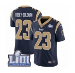 Men's Nike Los Angeles Rams #23 Nickell Robey-Coleman Navy Blue Team Color Vapor Untouchable Limited Player Super Bowl LIII Bound NFL Jersey
