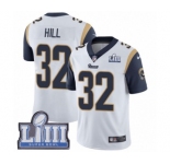 Men's Nike Los Angeles Rams #32 Troy Hill White Vapor Untouchable Limited Player Super Bowl LIII Bound NFL Jersey