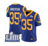 Men's Nike Los Angeles Rams #35 C.J. Anderson Royal Blue Alternate Vapor Untouchable Limited Player Super Bowl LIII Bound NFL Jersey