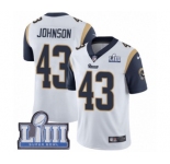 Men's Nike Los Angeles Rams #43 John Johnson White Vapor Untouchable Limited Player Super Bowl LIII Bound NFL Jersey