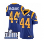 Men's Nike Los Angeles Rams #44 Jacob McQuaide Royal Blue Alternate Vapor Untouchable Limited Player Super Bowl LIII Bound NFL Jersey