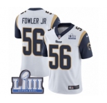 Men's Nike Los Angeles Rams #56 Dante Fowler Jr White Vapor Untouchable Limited Player Super Bowl LIII Bound NFL Jersey
